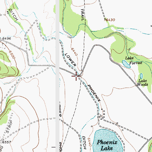 Topographic Map of Lower Phoenix Ditch, NM