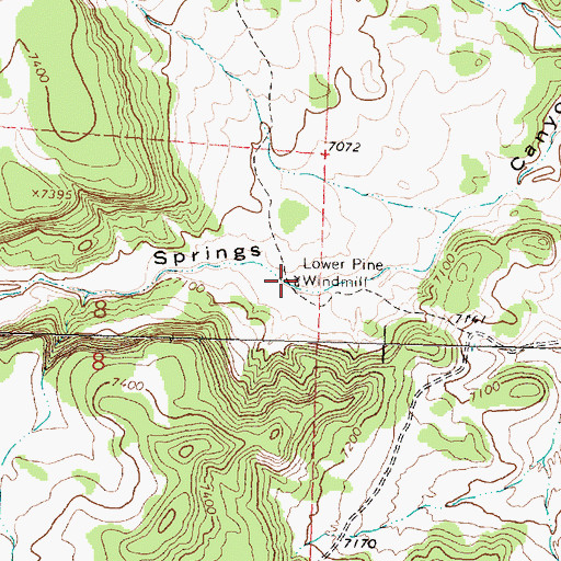 Topographic Map of Lower Pine Windmill, NM