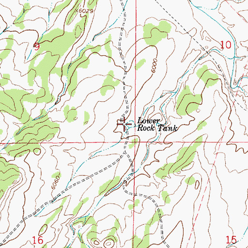 Topographic Map of Lower Rock Tank, NM