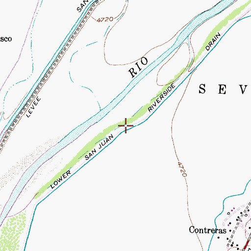 Topographic Map of Lower San Juan Riverside Drain, NM