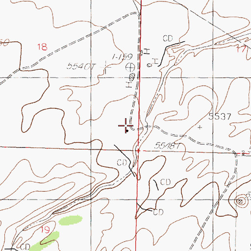 Topographic Map of Lower T X Ranch, NM