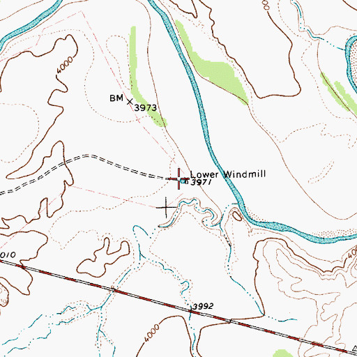 Topographic Map of Lower Windmill, NM