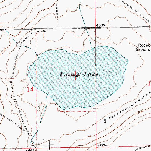 Topographic Map of Lowry Lake, NM