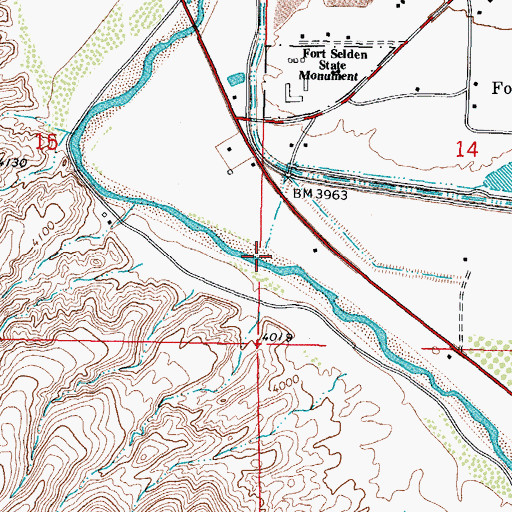 Topographic Map of Lucero Arroyo, NM
