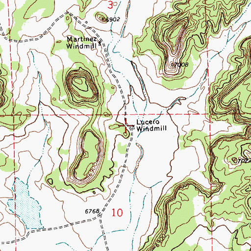 Topographic Map of Lucero Windmill, NM