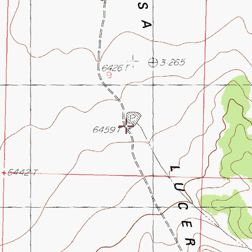 Topographic Map of Lucero Windmill, NM