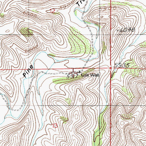 Topographic Map of Luis Well, NM