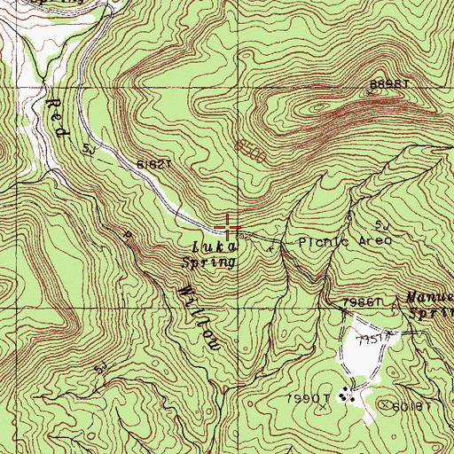 Topographic Map of Luka Spring, NM
