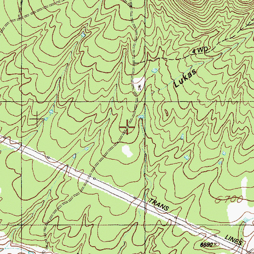 Topographic Map of Lukas Canyon, NM