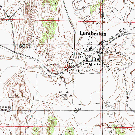 Topographic Map of Lumberton, NM
