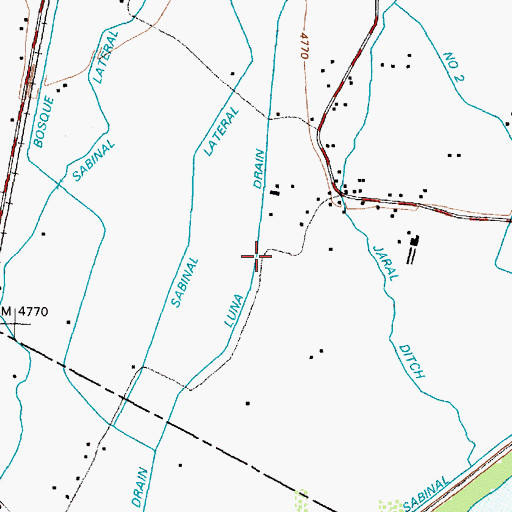 Topographic Map of Luna Drain, NM