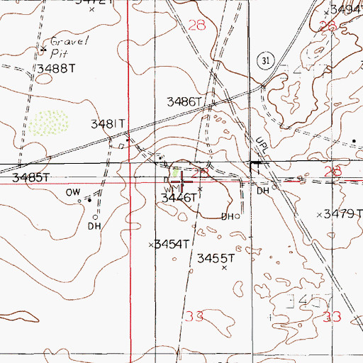Topographic Map of Lusk Ranch, NM