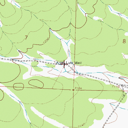 Topographic Map of Lutz Well, NM
