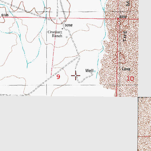 Topographic Map of M S Crockett Tank, NM
