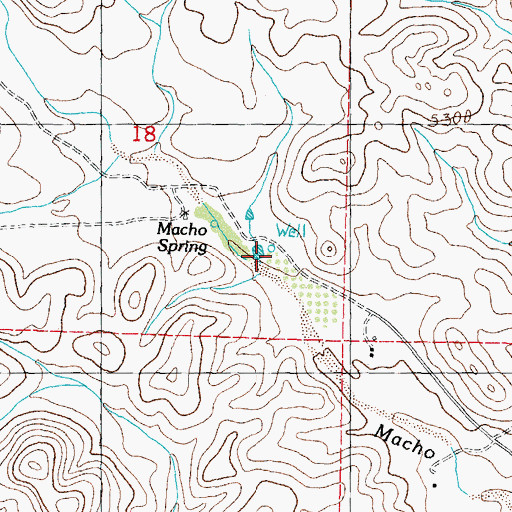Topographic Map of Macho Spring, NM