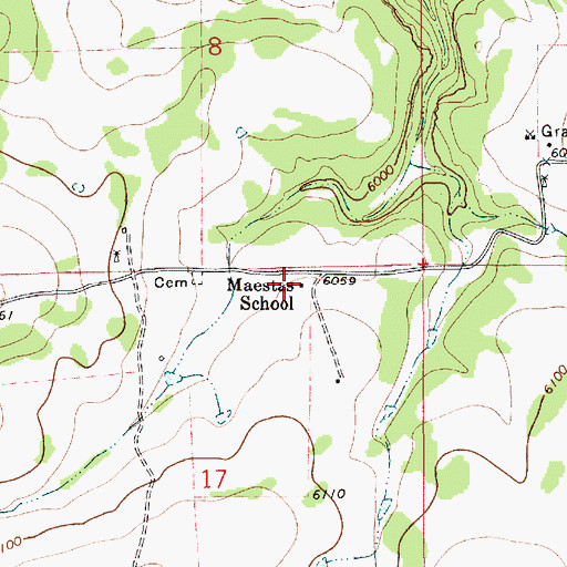 Topographic Map of Maestas School, NM
