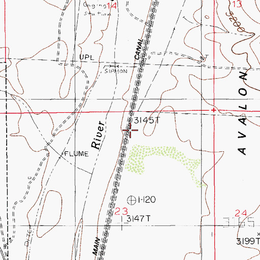 Topographic Map of Main Canal, NM