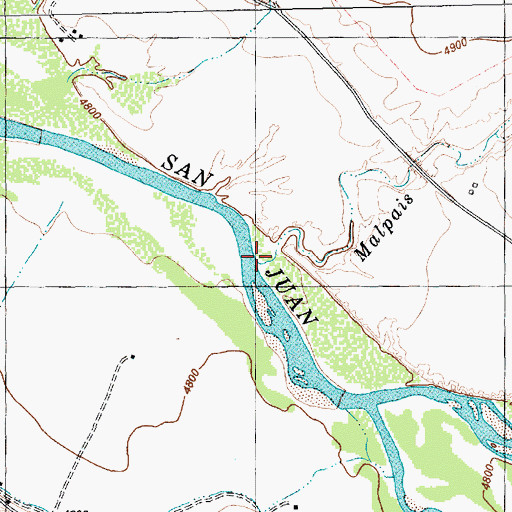 Topographic Map of Malpais Arroyo, NM