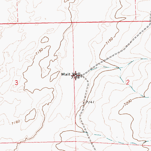 Topographic Map of Malt Well, NM
