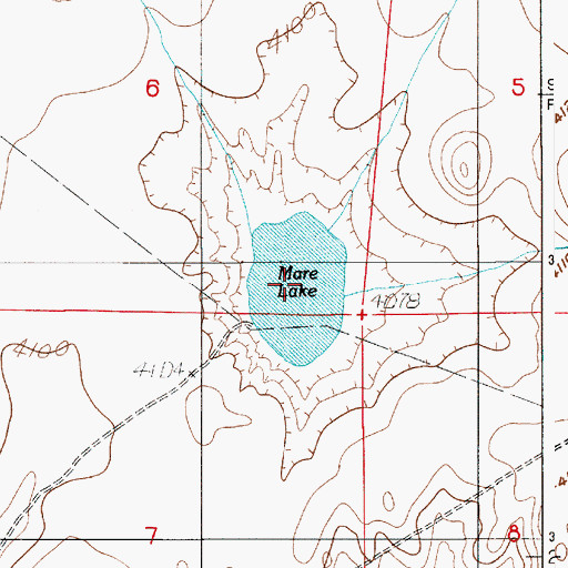 Topographic Map of Mare Lake, NM