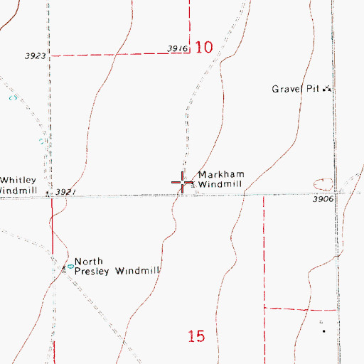 Topographic Map of Markham Windmill, NM