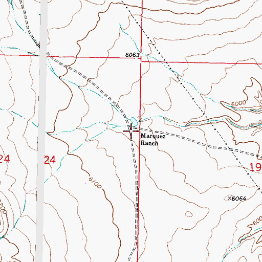 Topographic Map of Marquez Ranch, NM