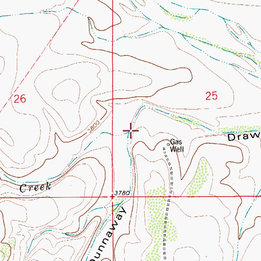 Topographic Map of Martha Creek, NM