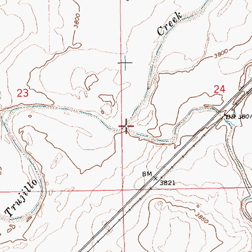 Topographic Map of Martha Creek, NM