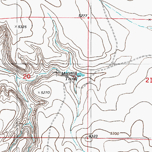 Topographic Map of Martin Tank, NM