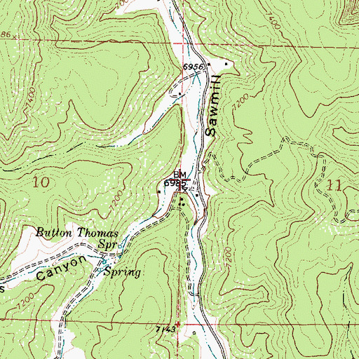Topographic Map of Martinez Canyon, NM