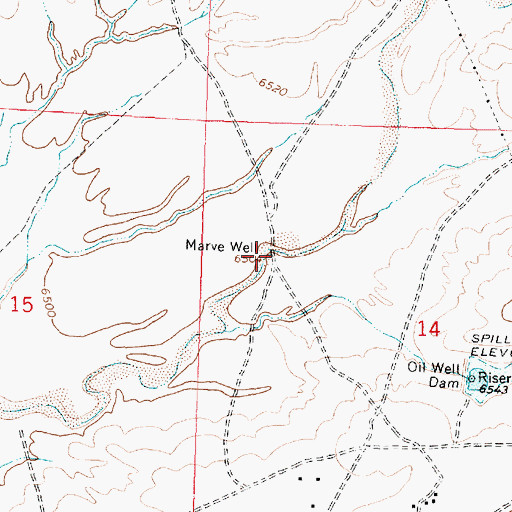 Topographic Map of Marve Well, NM