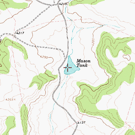 Topographic Map of Mason Tank, NM