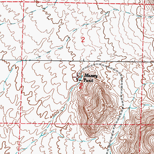 Topographic Map of Massey Tank, NM