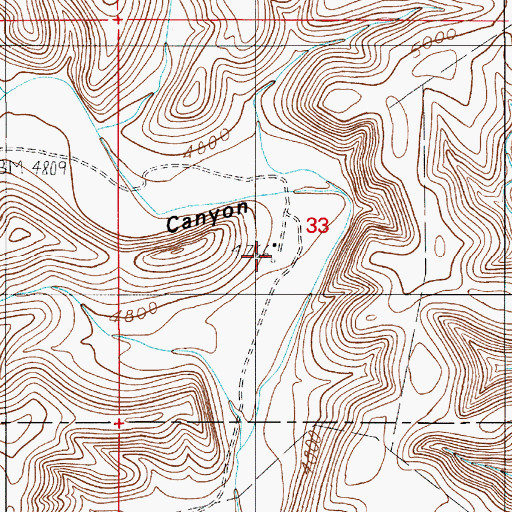 Topographic Map of Mattox Well, NM