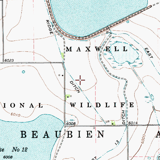 Topographic Map of Maxwell National Wildlife Refuge, NM