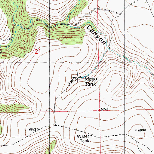 Topographic Map of Mayo Tank, NM