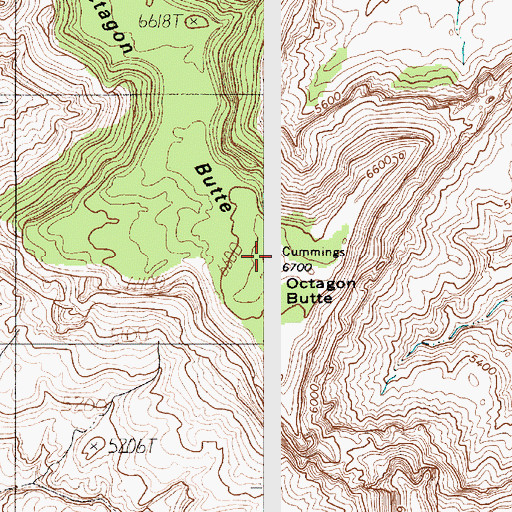 Topographic Map of Octagon Butte, AZ