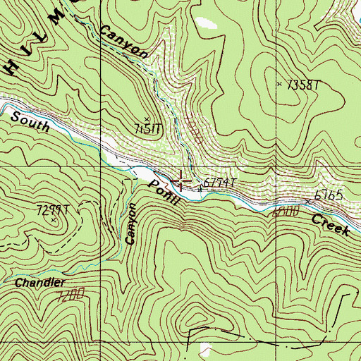 Topographic Map of McBride Canyon, NM