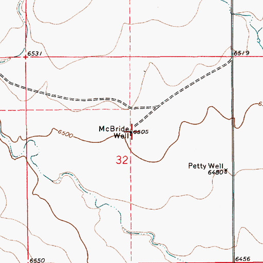 Topographic Map of McBride Well, NM