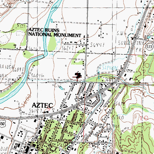 Topographic Map of McCoy Avenue School, NM