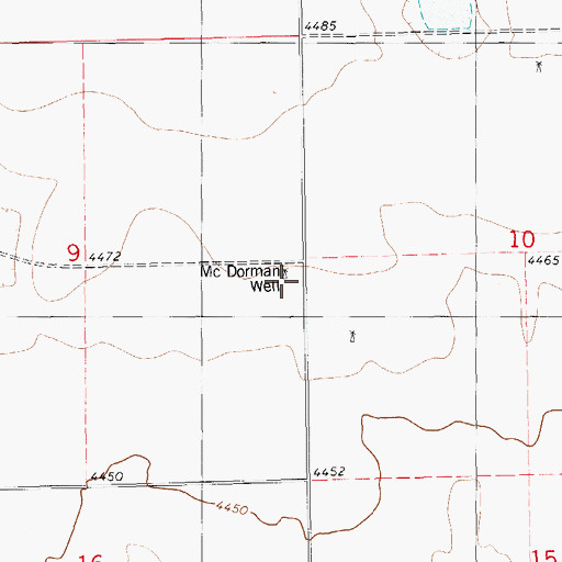 Topographic Map of McDorman Well, NM