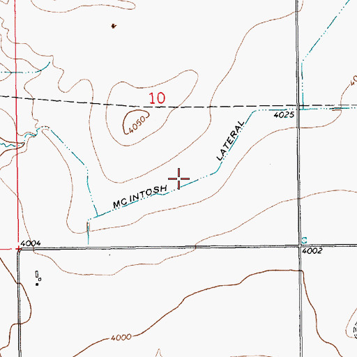 Topographic Map of McIntosh Lateral, NM