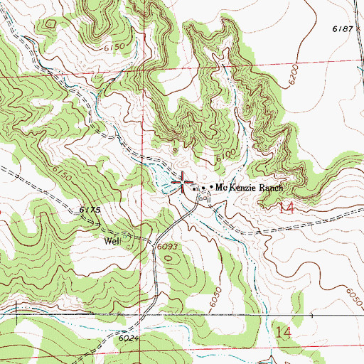 Topographic Map of McKenzie Ranch, NM