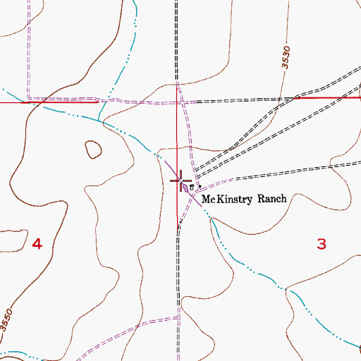 Topographic Map of McKinstry Ranch, NM