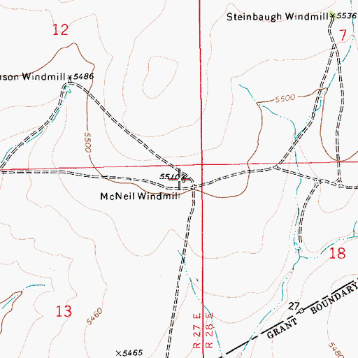Topographic Map of McNeil Windmill, NM