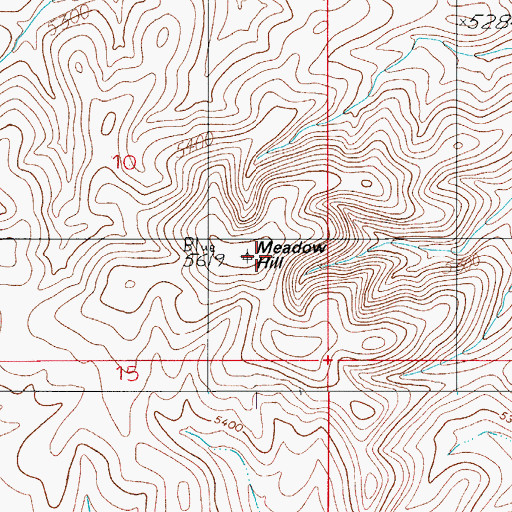 Topographic Map of Meadow Hill, NM