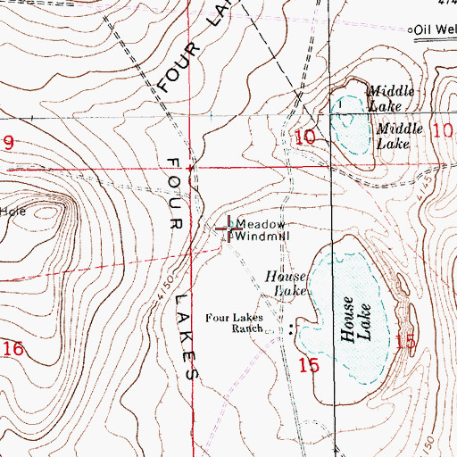 Topographic Map of Meadow Windmill, NM