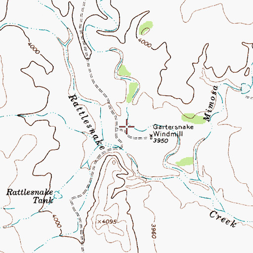 Topographic Map of Medina Canyon, NM