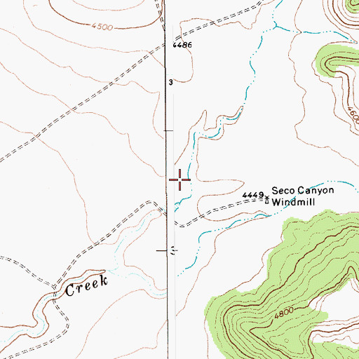 Topographic Map of Medio Canyon, NM