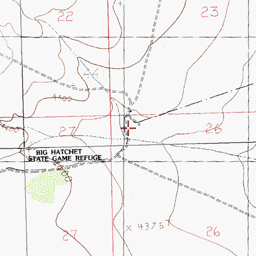 Topographic Map of Mengus Camp, NM